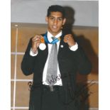 Amir Khan Signed Boxing 2004 Olympics 8x10 Photo . Good condition. All autographs come with a