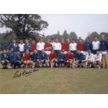 Autographed George Eastham 8 X 6 Photo - Col, Depicting A Wonderful Image Showing England s 1966