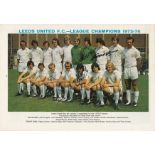Autographed Leeds United Cutting, Depicting The 1973/74 First Division Winning Squad Posing For