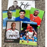 Football collection 6 signed 6x4 assorted photos includes Sylvain Distin, Luis Boa Morte, Tim