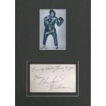 Boxing Cleveland Williams 12x8 mounted signature piece. Cleveland "Big Cat" Williams (June 30,