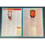 Cricket David Lloyd and Davi Shepherd signed magazine pages both affixed to A4 sheets. Good