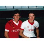 Autographed Richard Money 8 X 6 Photo - Col, Depicting Money And His Liverpool Team Mate Ian Rush