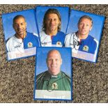Blackburn Rovers collection 4 signed 6x4 colour photos 2005/2006 season includes Craig Bellamy,