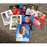 Football collection 8 signed 6x4 assorted photos from players from the English Premier league from