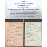 Football England 1950 World cup squad multi signed album pages 22 signatures includes Jim Taylor,