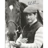 Horse Racing Bob Champion signed 10x8 black and white photo pictured with the legendary Grand