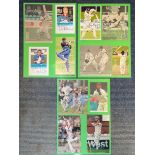 Cricket Collection 3 A4 sheets with affixed photos and magazine pages includes some good