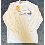 Football Jack Charlton signed Leeds United Centenary Cup Final 1972 retro shirt. Good condition. All