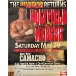 Boxing Ray Mercer signed Holyfield v Mercer Warrior Returns fight poster. Good condition. All