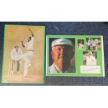 Cricket Joel Garner and David Shepherd signed magazine pages both affixed to A4 sheets. Good