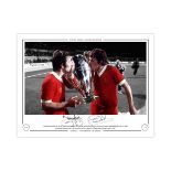 Autographed Liverpool Limited Edition 16 X 12 - Colourized, Depicting Jimmy Case And Phil Neal