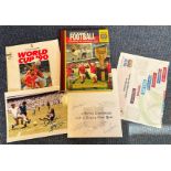 Football collection 5 interesting items includes 1966 World Cup Christmas card signed by Gordon