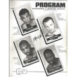 Boxing Micky Ward signed 11x9 black and white program card. George Michael Ward Jr. , often known by