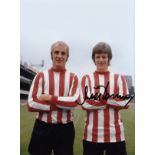 Autographed Mike Channon 8 X 6 Photo - Col, Depicting Channon And His Fellow Southampton Centre-