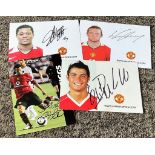 Manchester United collection 4 signed 6x4 promo photos includes Cristiano Ronaldo, Ryan Giggs,