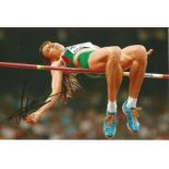 Olympics Mirela Demereva signed 6x4 colour photo of the silver medallist in the women s high jump