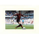 Samir Nasri signed 16x12 overall mounted colour photo pictured in action for Manchester City.