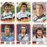 Autographed Panini World Cup Story Stickers, All Featuring West German Internationals, 6 In Total,