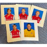 Arsenal collection 6, 10x8 signed mounted colour photos includes Richard Wright, Mathew Upson ,