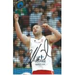 Olympics Piotr Malachowski signed 6x4 colour photo of the double silver medallist in the Mens Discus