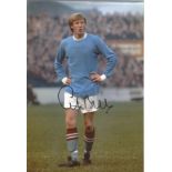 Football Colin Bell signed 12x8 colour photo pictured while playing for Manchester City. Good