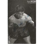 Boxing Claude Ritter signed 6x4 black and white photo. Vintage photo from picturing the French