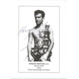 Boxing Howard Winstone signed 8x6 black and white photo. Howard Winstone, MBE was a Welsh world