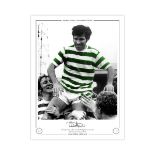 Autographed Bertie Auld Limited Edition 16 X 12 - Colourized, Depicting Auld Being Chaired By Team