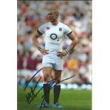 Rugby Union Mike Brown signed 12x8 colour photo pictured while playing for England. Good