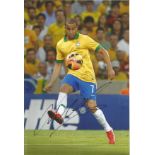 Football Lucas Moura signed 12x8 colour photo pictured in action for Brazil. Good condition. All