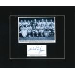 Malcom Finlayson 12x10 mounted signature piece includes signed album page and Wolves 1958/59 team