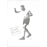 Boxing Jack Petersen signed 8x6 vintage print. Jack Petersen OBE TD (2 September 1911 - 22