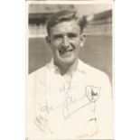 Danny Blanchflower signed 5x4 black and white vintage photo pictured during his time with