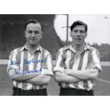 Autographed Ivor Broadis 8 X 6 Photo - B/W, Depicting Broadis And His Sunderland Team Mate Len