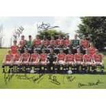 Autographed Man United Cutting, Depicting The 1987/88 First Division Squad Posing For