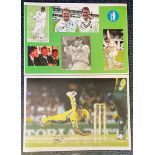 Cricket Collection 2, A4 sheets with affixed photos and magazine pages includes some good signatures