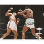 Boxing Ernie Terrell signed 10x8 colour photo pictured during his fight with Muhammad Ali. Ernest