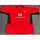 Football Alex Ferguson signed Manchester United home shirt. Good condition. All autographs come with