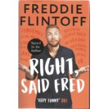 Freddie Flintoff England Cricketer Signed 2020 Hardback Book Right Said Fred £16-18. Good condition.