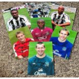 Football collection 7 signed 6x4 assorted colour photos names include Phillip Neville, Nigel Reo