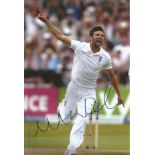 Cricket Mark Wood signed 12x8 colour photo pictured in action for England in the 2015 Ashes