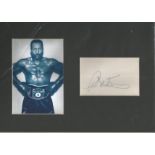 Boxing Pinklon Thomas 12x8 mounted signature piece. Pinklon Thomas (born February 10, 1958) is an