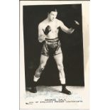 Boxing George Daly signed 6x4 black and white vintage photo. Daly was active in the ring from 1929