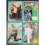 Cricket collection 4 items includes Mark Butcher 12x8 signed magazine photo, Alec Stewart signed