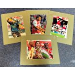 Arsenal Collection 4, 14x11 mounted signed colour photos includes 2, Sylvain Wiltord , Thierry Henry