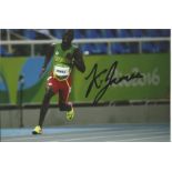 Olympics Kirani James signed 6x4 colour photo of the Gold and Silver medallist in the mens 400m