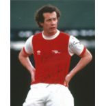 Liam Brady signed 10x8 colour photo pictured while playing for Arsenal. Good condition. All