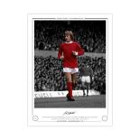 Autographed John Fitzpatrick Limited Edition 16 X 12 - Col, Depicting The Man United Wing-Half In