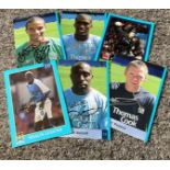 Manchester City collection 6 signed 6x4 colour photos includes Shaun Goater, Darius Vassell,